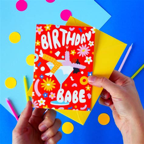 Birthday Babe Greetings Card By Ickaprint