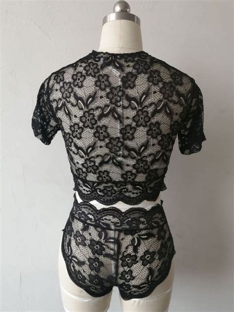 Lingerie Bras Panty White Polyester Lace Piece Set Sexy Lingerie Outfit Milanoo