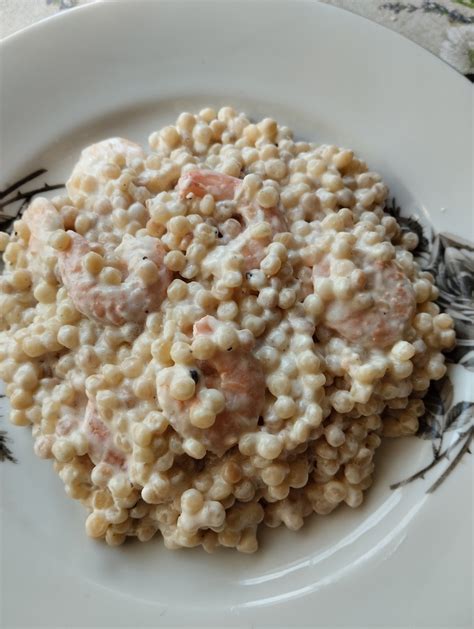 Птитим с креветками в сливочном соусе рецепт с фото пошаговый от Юлия ...