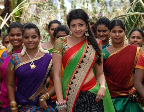 Kajal Agarwal S All In All Hot Saree Hd Stills Indiancelebblog