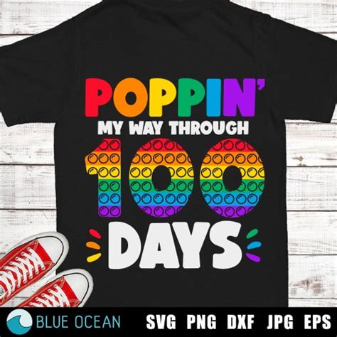 Poppin My Way Through 100 Days Of School Svg 100 Days Of Etsy