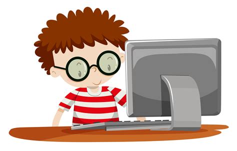 Child In Wheelchair Using Computer Clipart Clip Art L