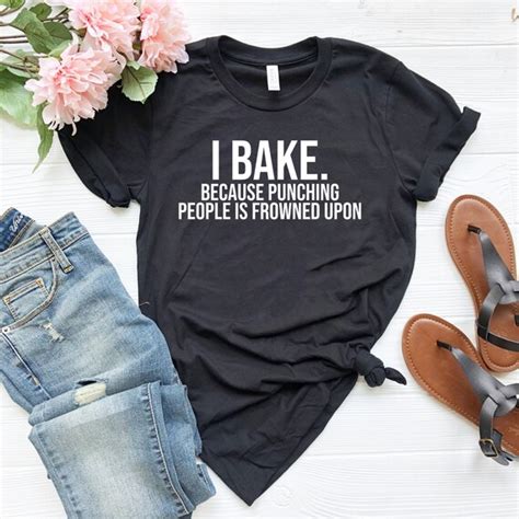 I Bake Because Punching People Is Frowned Upon Funny Baker Etsy