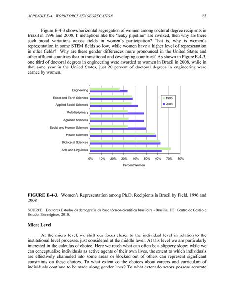 Appendix E 4 Workforce Sex Segregation Alice Abreu Lisa M Frehill And Kathrin K Zippel