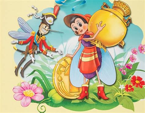 an image of a cartoon character holding a gold pot and looking at ...