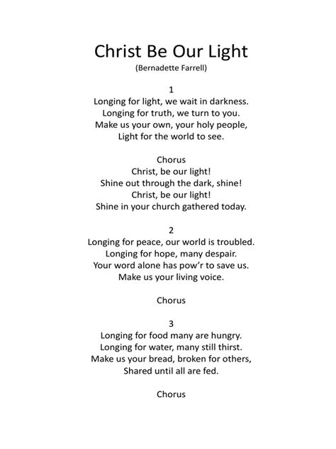 Christ Be Our Light Lyrics