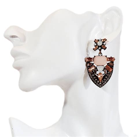 Crystal Drop Earrings ‘Palais’ | Black | Divalicious