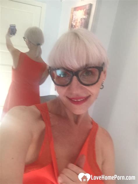 Blonde MILF With Glasses Teasing With Nudes Porn Pictures BeemTube