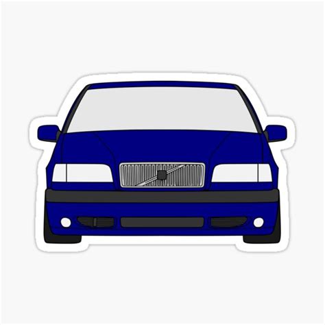 Volvo 850 T5 Sedan Limousine Blue Color Sticker For Sale By