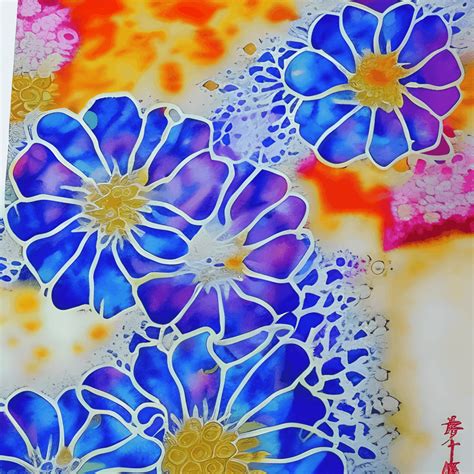 Abstract Batik Japanese Painting · Creative Fabrica