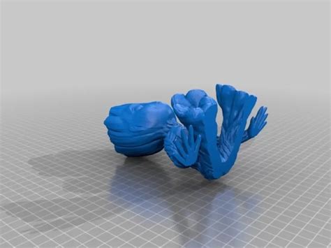 Baby Groot Plant Pot 3d Printing Model Threeding