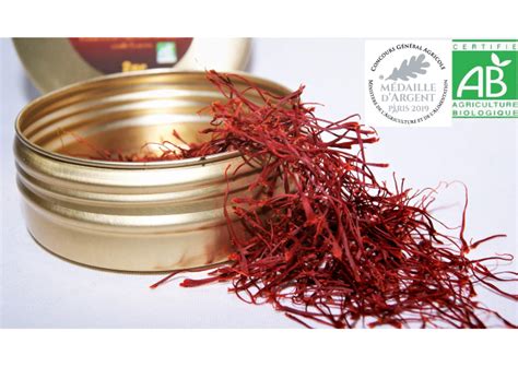 Safran En Filaments Francais 1gr Bio Médaille Dargent Sia 2019 Prix