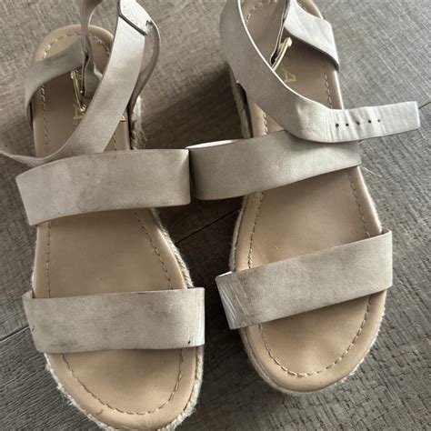 Soda Brand Platform Nude Sandals Depop