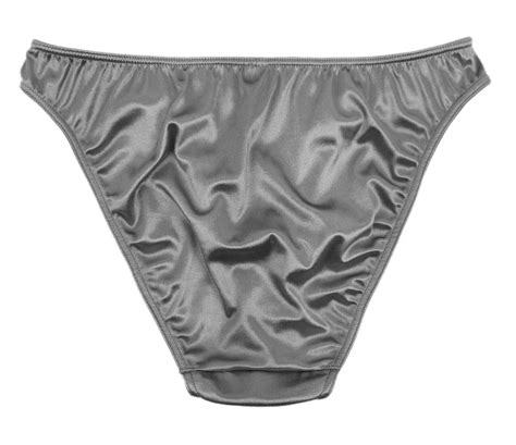 Satin Panty Bikini Silver XL Gem
