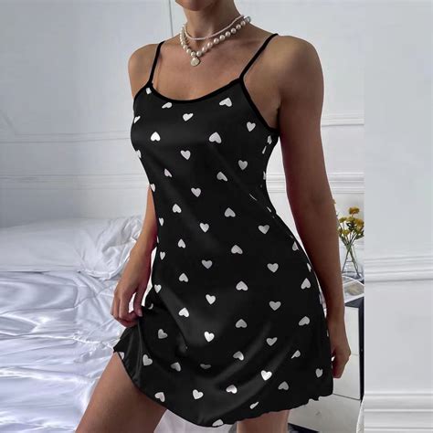 Idoravan Womens Sexy Sleepwear Sexy Chemise Lingerie Silk Satin Nightdress For Women Walmart