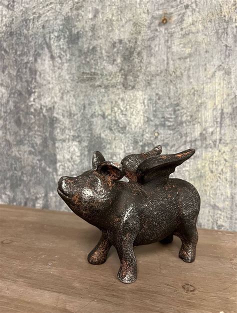 Vagabond Vintage Cast Iron Flying Pig The Shoppe At Scroggs Farm