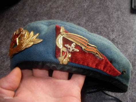 Голубой Берет, Бесшовный с Околышем и Флажком Для Разведки ВДВ, Как ...