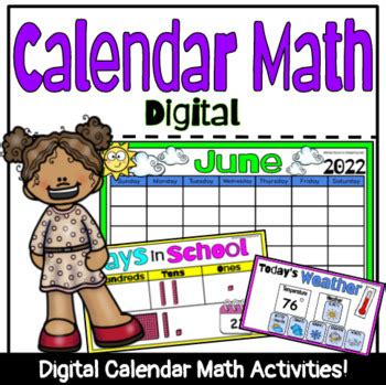 Digital Calendar Math | ALL YEAR | Math Skills by WinterStorms KinderKorner