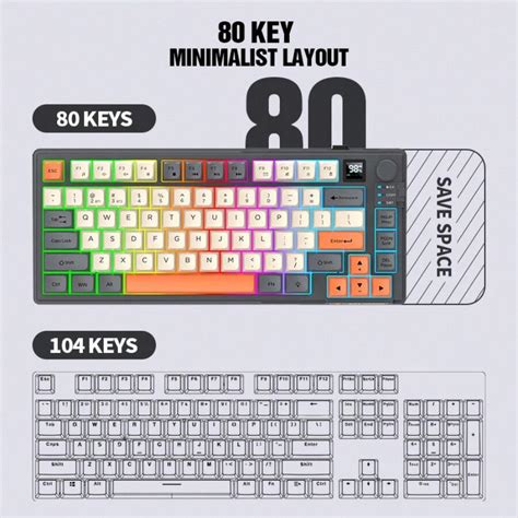 Xunfox K Mechanical Keyboard Tkl Hot Swappable Wired Gaming Keyboard Color Backlit