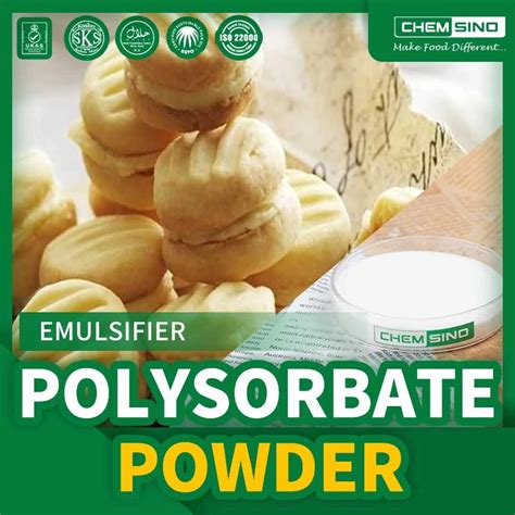 Wholesale Price 25kg Food Grade Tween Polysorbate 80 60 Powder Food