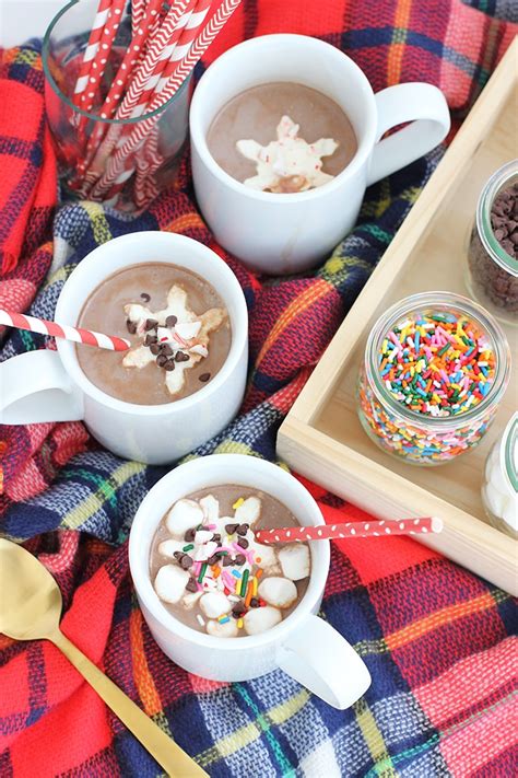 Hot Chocolate Bar Whipped Cream Snowflake Recipe