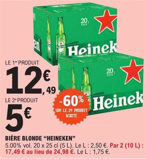 Promo Bi Re Blonde Heineken Chez E Leclerc Icatalogue Fr