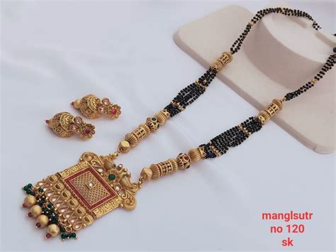 Long Mangalsutra Designs Heavy Gold Mangalsutra Maharashtrian Style