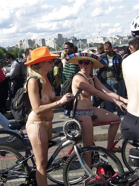 Sex Naked Bike Ride Cycling Showing Titis Pussies Some Cocks Image
