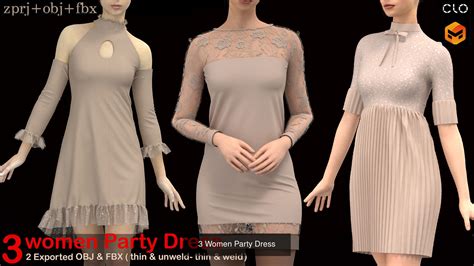 24 Women Blouses Crop Top Bikini Party 3D Model Collection CGTrader