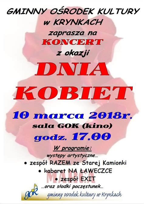 Zaproszenie Na Koncert Z Okazji Dnia Kobiet Plakat