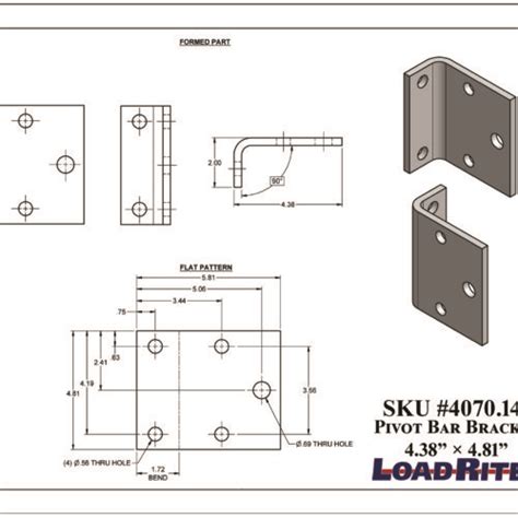 pivot bar bracket load rite trailers