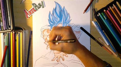 Dibujando A Goku Ssj Dios Azul Dragon Ball Espa Ol Amino