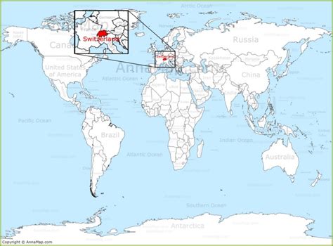 Switzerland On The World Map Annamap Gallery Wall Blog