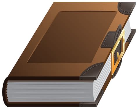 Старая толстая книга с застежкой | Премиум вектор