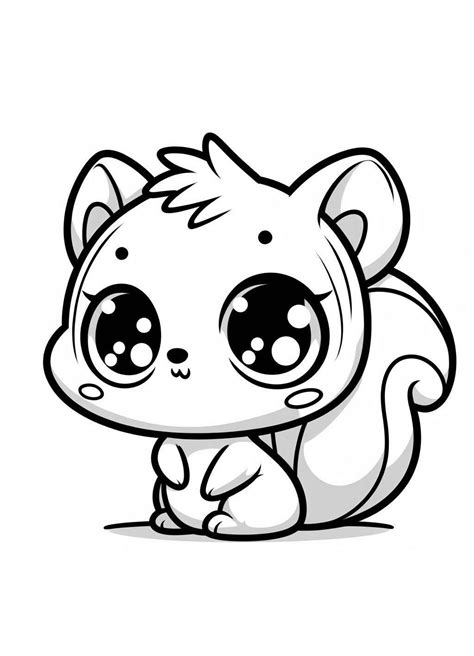 Chibi Squirrel Printable Pages