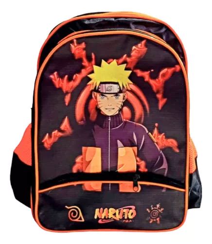 Mochila Menino Naruto Uzumaki Escolar Infantil Costas Anime