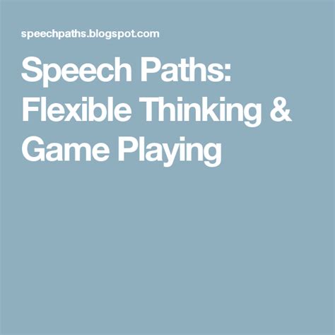 Flexible Thinking And Game Playing Flexible Thinking Helping Kids