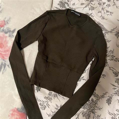 XXS Dark Green Naked Wardrobe Top Fabric Reminds Me Depop