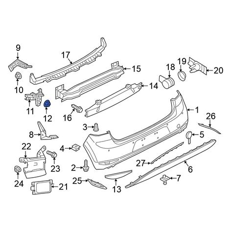 Volkswagen OE WHT003207 - Bumper Guide Nut