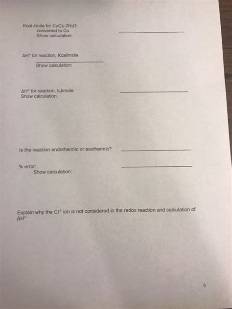 Solved Report Sheet Experiment 10 Measuring The Heat Of Chegg