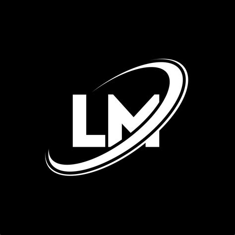 LM L M letter logo design. Initial letter LM linked circle uppercase ...
