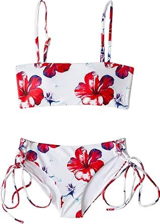 Amazon Aloha Spirit Bandeau Style Bikini Set For Tween And Teen Girls Clothing