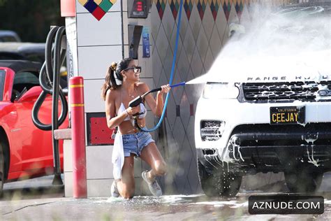 Cj Franco Strips To Her Bikini While Going To The Car Wash To Clean Up Her Range Rover In Santa