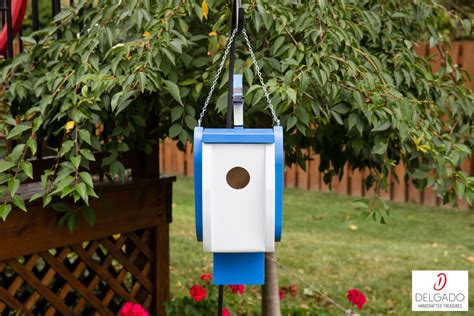 Blue Jay Bird House Birdhouse Hand Painted Solid Wood Made | Etsy