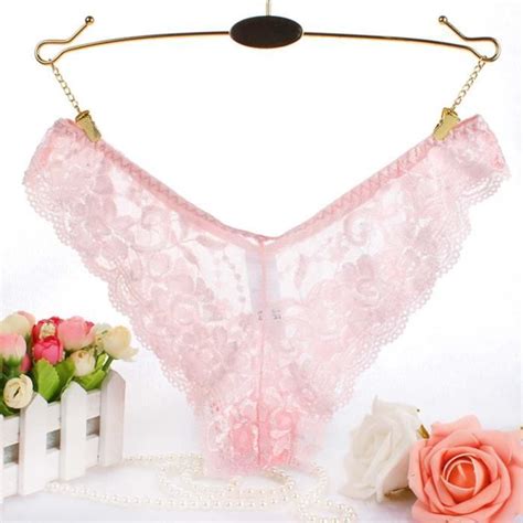 Femmes Sexy Dentelle Transparente Respirante Doux Mémoires Culottes Lingerie Sous Vêtements