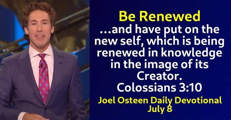 Joel Osteen Daily Devotional July Be Renewed