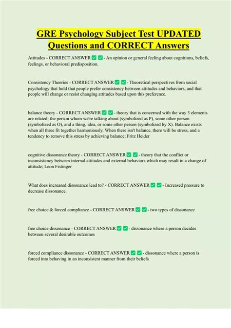 Gre Psychology Subject Test 6