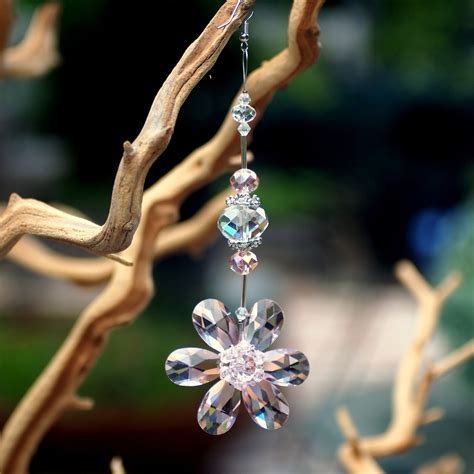 crystal pink flower crystal decor christmas wedding decorations