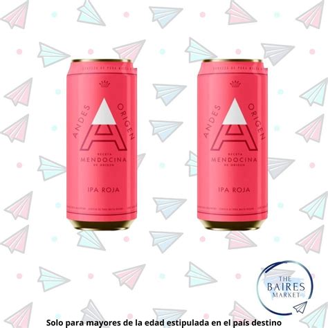 Cerveza Ipa Roja Andes Origen 473 Cc X 2 U