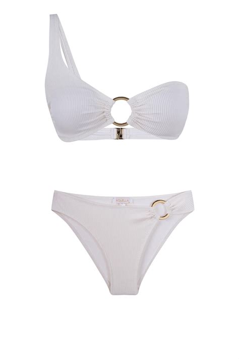 Aquella Tek Omuz Aksesuarlı Dokulu Ekru Bikini Takım Fiyatı Yorumları Trendyol